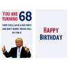 Let's Make 68 Great Again – Donald Trump – Sarcasm 68th Birthday Cards for Women, Men, Friends, Coworkers, Etc. – Donald Trump Birthday Cards 68 Years Old – 68th Birthday Cards 68th Anniversary