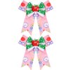 School Bows for Girls And Teacher, 2pcs Back To School Bows Hair Clips for Hair Accessories, 3D Apple Pattern With Bows Design Hairbows Kindergarten Girls Students Toddler Hair Accessories