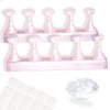 MISSELF Nail Stand for Painting Nails, Nail Stands for Press Ons with Putty, Acrylic Nail Art Stand Nail Holder for Fake Nails Practice Magnetic Crystal 2 Sets