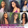YMS 13x4 Lace Front Wigs Human Hair Pre Plucked Curly Brazilian Human Hair Lace Front Wigs 150% Density Human Hair Wigs for Black Women (10 inch, 13x4 Lace Front Wig)