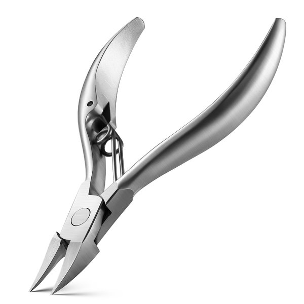 FERYES Toe Nail Clippers for Thick & Ingrown Toenails - Stainless Steel Thick Toenail Clippers for Seniors, Precision Grip Fingernail Clippers for Effortless Trimming - Silver
