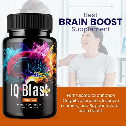 (2 Pack) IQ Blast Pro Capsules, IQblast Pro Supplement Official Brain Pills for Memory and Focus, IQblastpro Blaster Premium Clarity Support Advanced Formula Reviews All Natural Ingredients (120 Ct)