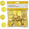 The Dreidel Company St. Patrick's Pirate Gold Coins Novelty Party Favors, Plastic Gold Coins Bulk (100 Gold Coins)