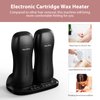 Wax Bear Roll On Wax Warmer, Double Roller Wax Heater for Soft Wax Cartridge with Magnetic Heater Base for Hair Removal,Perfect for Waxing at home or Waxing Salons. (Black)