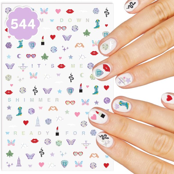 xo, Fetti Era's Party Nail Stickers | 4 Sheets 544 Stickers | Concert Party Accessory, Bachelorette Decorations, Birthday Manicure, Bridesmaid Adhesive Press Ons
