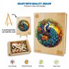 Wooden Puzzles for Adults, 300 Pieces Adult Puzzles, Unique Peacock Puzzles Gifts for Puzzle Lover, Wooden Puzzle Games (L-13.3 * 13.1in)