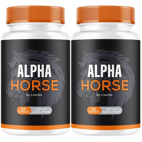 (2 Pack) Alpha Horse, Alpha Horse Pills for Men, Alpha Horse Capsules, Alpha Horse Supplement, Alpha Horse Vitamin All Natural Premium Formula, Alpha Horse Supplement Support, 120 Capsules for 2 Month