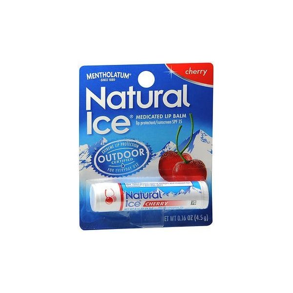 Natural Ice Medicated Lip Protectant SPF 15-Cherry, 2 pack