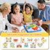 ZOZOPLAY Kids Toys Mosaic Puzzle,490Pcs Building Blocks,Educational Toys with 6 Assembly Drawing,STEM Toys for 4+ Year Old(Small Cube)