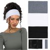 Huachi Wide Headbands for Women Non Slip Thick Womens Headbands Boho Elastic Hair Bands for Women's Hair Stretchy Sweat Headband for Workout Running Working