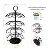 ROWISE K-Cup Pod Carousel Holder and Organizer for 36 Pods - Spins 360 Degrees, Detachable, Modern Metal Design in Black for Home and Office Counters