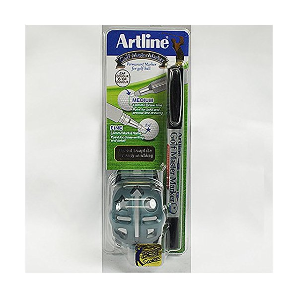 Artline Golf Ball Marker Alignment Tool - Gold Master Marker - Permanent Ball Marker