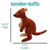 SmartPetLove Tender-Tuffs Big Shots - Aussie Kangaroo Cuddly Pet Toy - Stuffed Plush Dog Toy and Cute Squeaky Dog Toys for All Life Stages