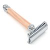 Parker 63C - Three Piece Shaving Open Comb Double Edge Safety Razor & 5 Parker Blades