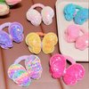 7 Pcs Colorful Butterfly Hair Ties Soft Elastic Hair Bands Cute Hair Rope No Damage for Toddler Infant Teens Toddlers Ponytail Holder Hair Accessories for Kids-7PCS-#07