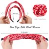 TOBATOBA 8 Pack Bandana Headband for Women Elastic Paisley Headbands, Wide Knotted Headbands for Women Top Knot Headband Turban Headbands, Vintage Boho Headbands No Slip (4set black red blue white)