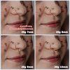 BodyBonita 20G Gold Nose Rings Hoops - 3pcs Surgical Steel Double Hoop Nose Rings Hinged CZ Conch Piercing Jewelry Septum Clicker Lip Rings Cartilage Earring Helix Rook Tragus Daith 7mm