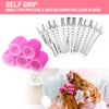 Hair Curlers Rollers, 12Pcs Big Hair Rollers Self Grip Holding Curlers with 12Pcs Stainless Steel Duckbill Clips for Long Medium Hair Bangs Volume
