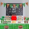 Football Party Supplies Football Touchdown Game Day Accessory Including Plates, Cups, Napkins, Tableware, Tablecloth, Banner, Serves 20
