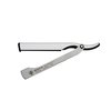 DOVO Silver Shavette Satin Finish Straight Razor Set, Black