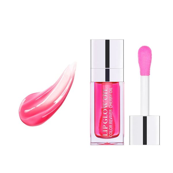 Plumping lip oil, Hydrating Lip Gloss, Tinted Lip Balm, Moist Lip Gloss, Lip Care, Toot Lip Oil, Long Lasting Moisturizing Clear, Non-sticky texture, Big Brush, Shine Shine, Base lip glaze (007#Raspberry)