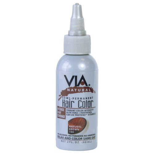Via Natural Semi Permanent Hair Color 2oz 1PC (#104 - Natural Brown)