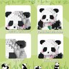 MJDDJA Mini Building Blocks- Sitting Panda with Flowers, Party Favors- Micro Blocks Panda Toy for Kids 6 7 8 9+, Mini Blocks Building Sets for Adults,Birthday for Boys and Girls(487PCS)