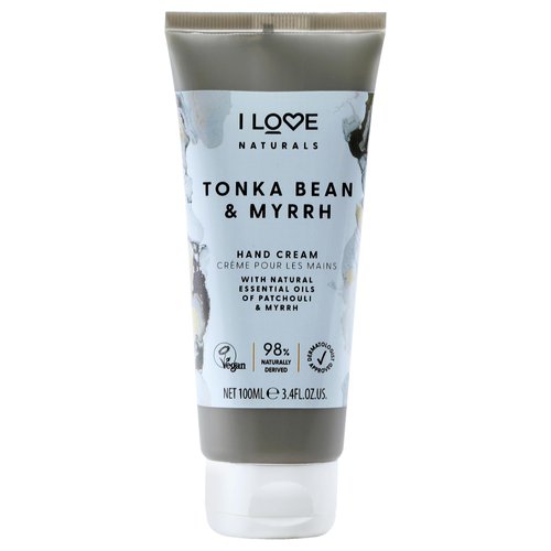 I Love Naturals Tonka Bean and Myrrh Hand Lotion - Hand Lotion for Dry Skin - Moisturizing Lotion with Shea Butter and Coconut Oil - 3.38 oz