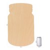 Wooden Mason Jar Cutout 22 x 13-1/2-inch, Pack of 6 Wooden Door Hanger, Wood Cutouts to Paint for Rustic Home Decor, by Woodpeckers