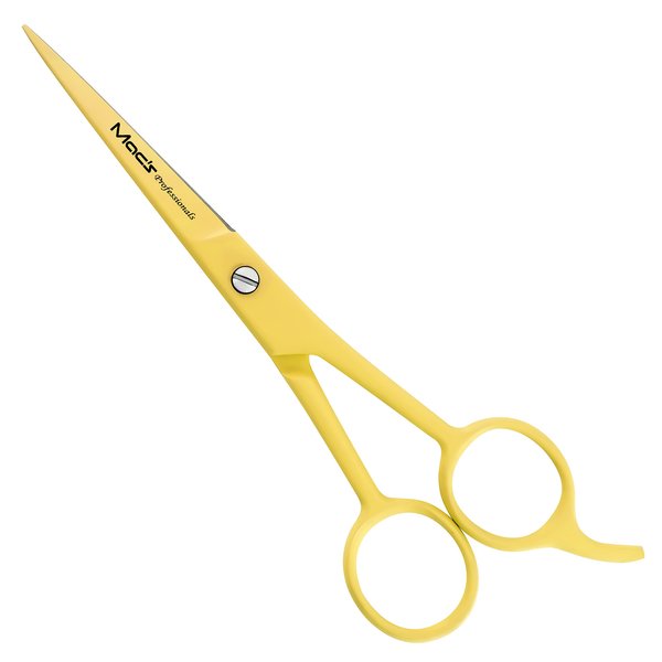 MacRazors Products Macs Hair Cutting Scissors ,6.5 Inch Hairdressing , Stainless Steel Razor Sharp Edge Blade & Salon Scissors, Men, Women, Barber, Kids, Adults, Pets-3006YL(Yellow) (MACS-2003)