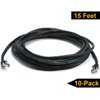 iMBAPrice 3' Cat5e Network Ethernet Patch Cable, 10 Pack, Black (IMBA-CAT5-03BK-10PK)