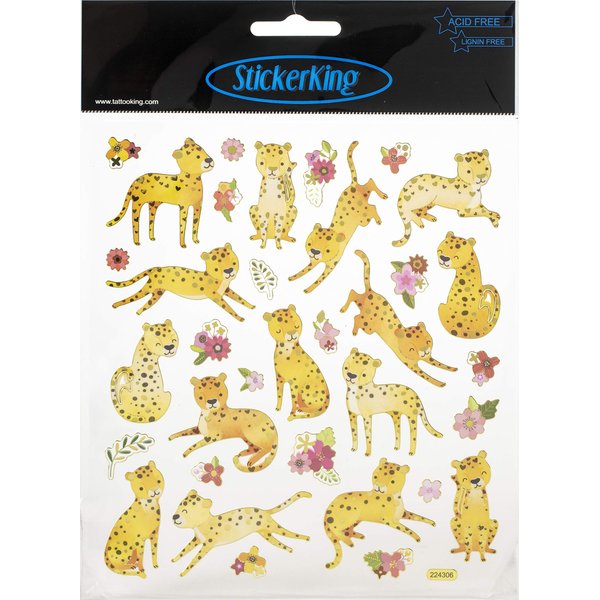 Tattoo King King Stickers-Cheetahs, Multi