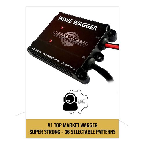 New Wig Wag 36 Pattern Wave Wagger - Headlights Module 10 AMPS Electronic Alternating Heavy Duty Flasher Kit Relay for Emergency Trucks Police Cars & Ambulance - LED and Other Lights 12V