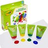 Crayola Washable Finger Paint Set, Toddler Paint Kit, 4 Tubes of Paint, 10 Sheets of Paper, Gift