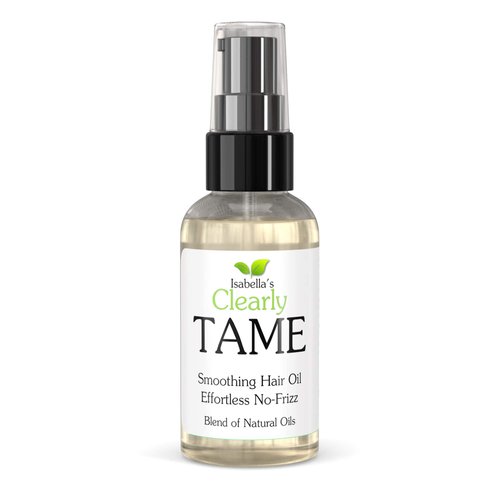 Clearly TAME Anti Frizz Smoothing Hair Oil Leave In Treatment | Sulfate Free Serum to Control Frizz, Add Shine for Curly, Frizzy, Dry Hair for Adults + Kids | Made in USA