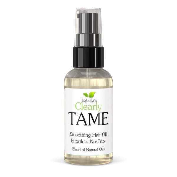 Clearly TAME Anti Frizz Smoothing Hair Oil Leave In Treatment | Sulfate Free Serum to Control Frizz, Add Shine for Curly, Frizzy, Dry Hair for Adults + Kids | Made in USA