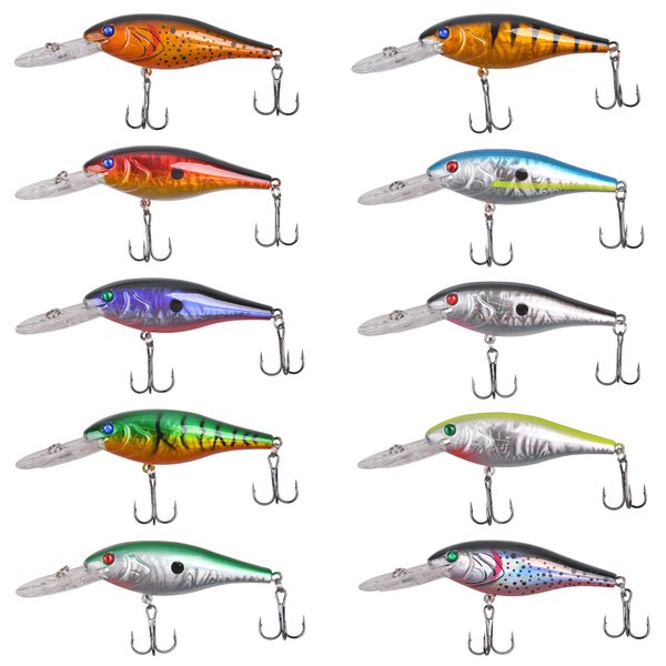 Fishing Lures Kit Hard Bait Set Minnow Crankbait Jerkbaits Swimbaits Popper Pencil Artificial Fishing Bait Kit for Bass Trout Walleye Redfish Saltwater Freshwater Fishing Lure