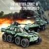 ZYLEGEN Military Vehicles Toy Building Set, Armored Vehicles Building Kit, Wars Army Battle Car Constrction Building Block for Kids and Adult (339PCS)