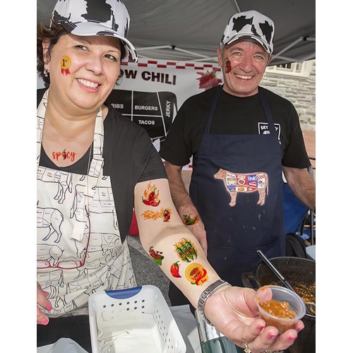 184 Pieces Chili Cook Off Contest Temporary Tattoos Stickers,20 Sheets Chili Themed Tattoos Stickers Party favors for Chili Cook Off Contest Tasting Competition Party Decoration Supplies