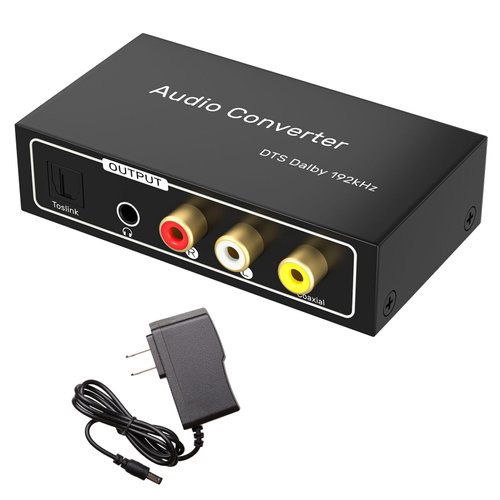 HDMI ARC Audio Extractor, AMANKA Digital HDMI ARC zu SPDIF Koaxial Optical Cinch L/R Stereo Ausgang 3,5mm 192KHz DAC Converter Optical Digital Audio auf Analog für TV DVD PS4 Blu-ray USW