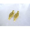 Generic 2 Shiny gold tone metal filigree alligator hair claw clip fine hair