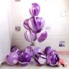 Purple Tie Dye Balloons 30PCS 12 Inch Agate Marble Latex Swirl Balloons For Tie Dye Birthday Party Supplies,Candyland,Bachelorette,Fun Hippie Party Decorations