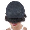 Somo Bella Afro Short Wig, Short Human Hair Wigs Kinky Curly Full Machine Made Daily Wig for Women and Men 4 inches Natural Black Color