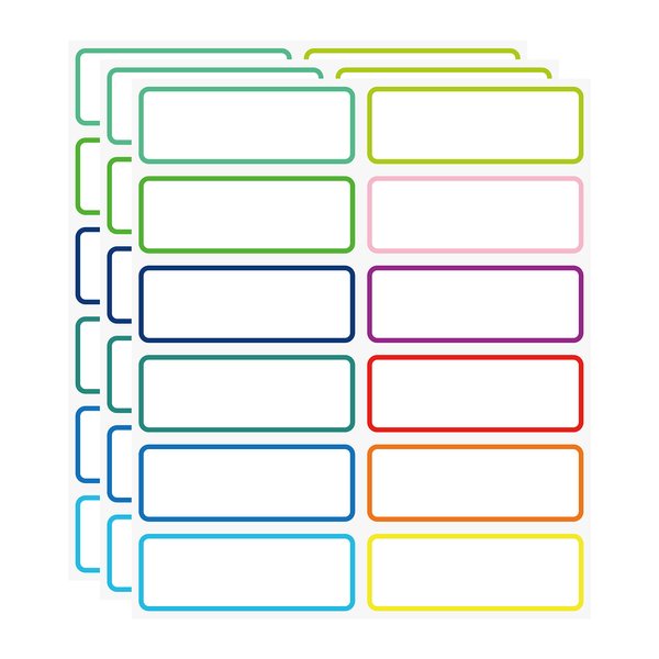 SVNOOC Reusable Dry Erase Labels 36pcs Sticky Notes for Office School Kitchen All Purpose Use Label (1.25x3.5 inches), Waterproof Removable Labels for Storage Bins Organizing