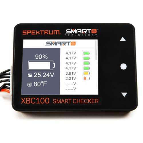 Spektrum XBC100 Smart Battery Checker & Servo Driver for RC: SPMXBC100, Black