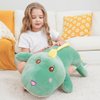 Meow Wang 39.3" Dinosaur Big Pillow Plush Dino Toy,Cute Weighted Dinosaur Stuffed Animals Doll,Soft Giant Dinosaur Plushies,Gifts for Girls Kids Boys Birthday,Valentine,Easter