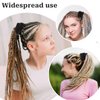 COMNICO Spiral Lock Hair Tie Dreadlock Accessory, 3 Pcs Long Dreadlock Hair Tie Ponytail Holders Bendable Dread Bands Hair Accessories for Women Men Long Thick Curly Hair