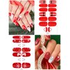 8 Sheets Christmas Nail Stickers Strip Full Nail Wraps Adhesive Nail Polish Stickers with 1Pcs Nail File, Kalolary Deer Snowman Xmas Tree Nail Design Sticker Christmas Nail Decoration Kit