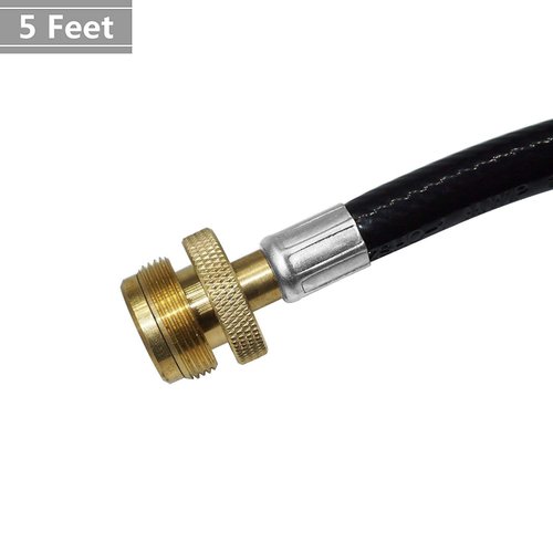DOZYANT 5 Feet Propane Adapter Hose 1 lb to 20 lb Converter Replacement for QCC1/Type1 Tank Connects 1 LB Bulk Portable Appliance to 20 lb Propane Tank - Safety Certified