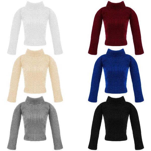 Fourluoo 6 Pcs Winter Christmas Doll Clothes 11.8 Inch Doll Sweater Outfits Long Sleeve top Doll Clothing for Christmas Birthday Gift(Elegant Color)